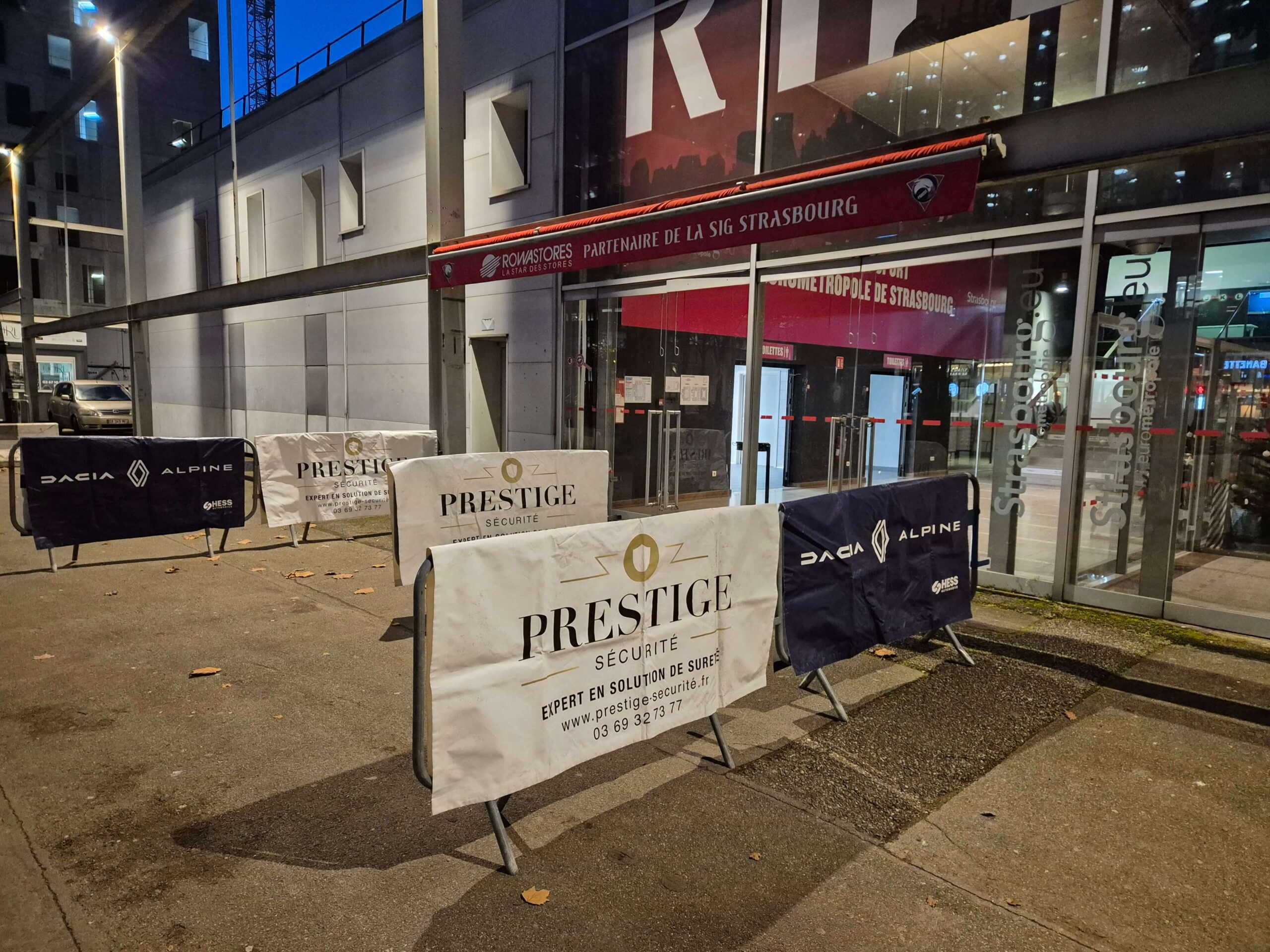 Dispositif de sécurité événementielle Prestige Sécurité — SIG Strasbourg